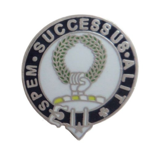 Image 1 of Ross Clan Blue White Enamel Round Badge Lapel Pin Set x 3