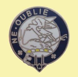 Graham Clan Blue White Enamel Round Badge Lapel Pin Set x 3