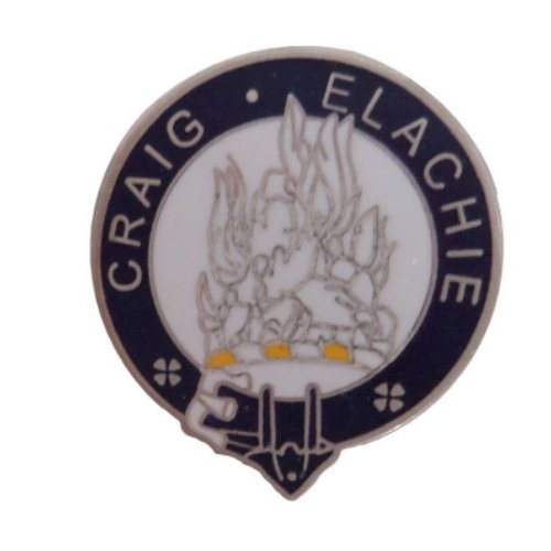 Image 1 of Grant Clan Blue White Enamel Round Badge Lapel Pin Set x 3