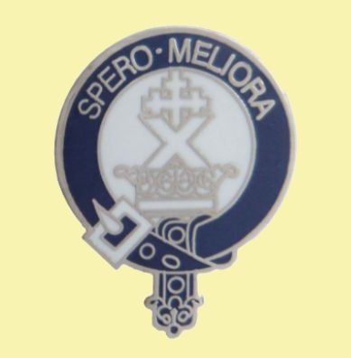 Image 0 of Moffat Clan Blue White Enamel Round Badge Lapel Pin Set x 3
