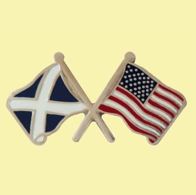 Image 0 of Saltire United States Crossed Country Flags Friendship Enamel Lapel Pin Set x 3