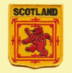 Scotland Lion Rampant Shield Embroidered Cloth Patch Set x 3