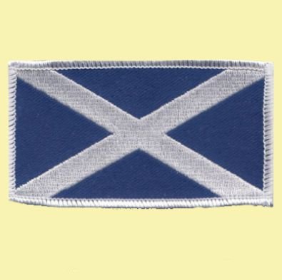 Image 0 of Saltire Flag Rectangular Large Embroidered Cloth Patch Set x 3