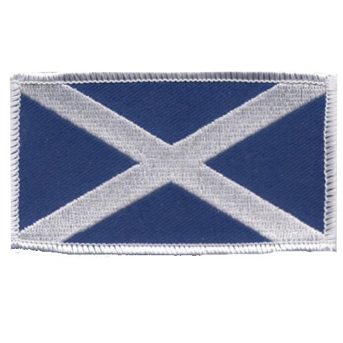 Image 1 of Saltire Flag Rectangular Medium Embroidered Cloth Patch Set x 3