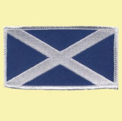 Saltire Flag Rectangular Large Embroidered Cloth Patch Set x 3