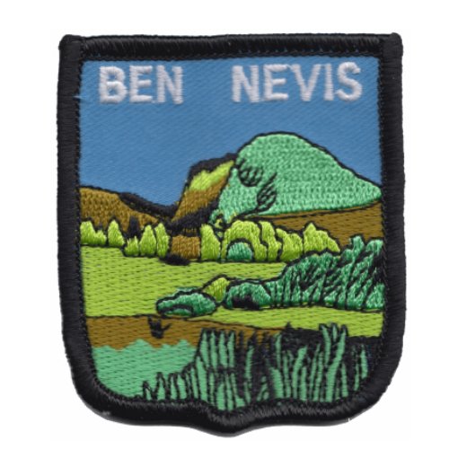 Image 1 of Scotland Ben Nevis Shield Embroidered Cloth Patch Set x 3