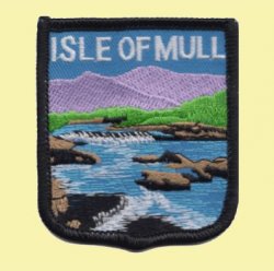 Scotland Isle Of Mull Shield Embroidered Cloth Patch Set x 3