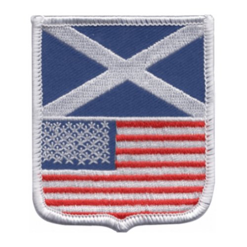 Image 1 of Saltire United States Flags Shield Friendship Embroidered Cloth Patch Set x 3