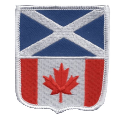 Image 1 of Saltire Canada Flags Shield Friendship Embroidered Cloth Patch Set x 3