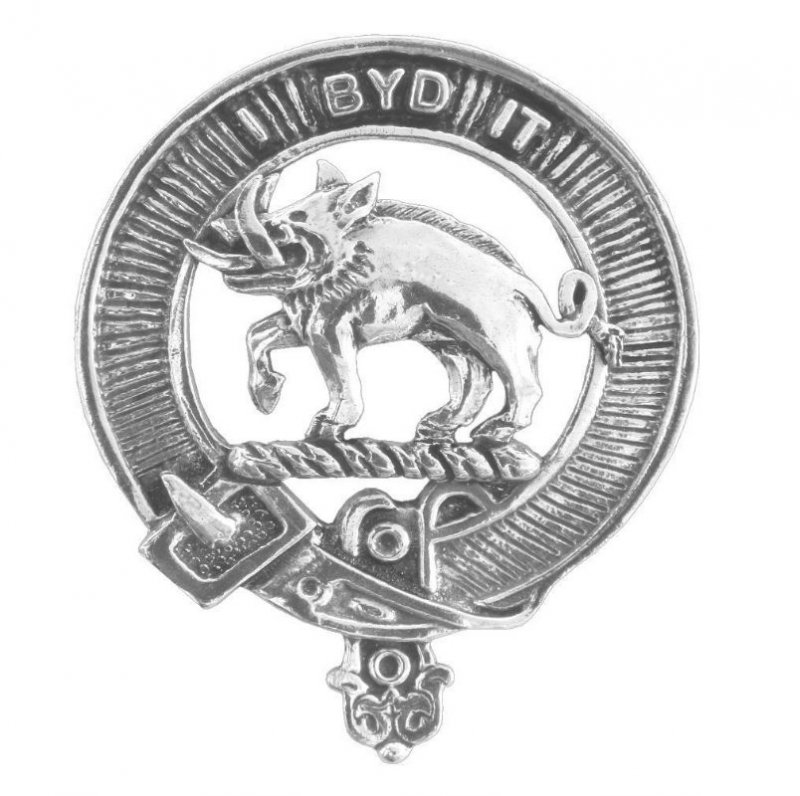 Image 1 of Nisbet Clan Cap Crest Sterling Silver Clan Nisbet Badge