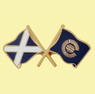 Image 0 of Saltire Commonwealth Games Crossed Flags Friendship Enamel Lapel Pin Set x 3