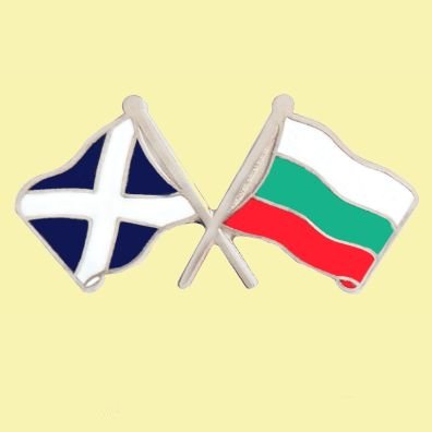 Image 0 of Saltire Bulgaria Crossed Country Flags Friendship Enamel Lapel Pin Set x 3