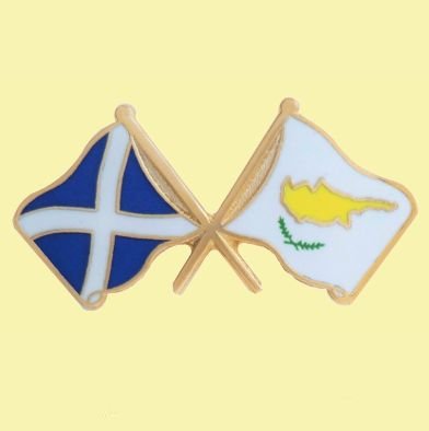 Image 0 of Saltire Cyprus Crossed Country Flags Friendship Enamel Lapel Pin Set x 3