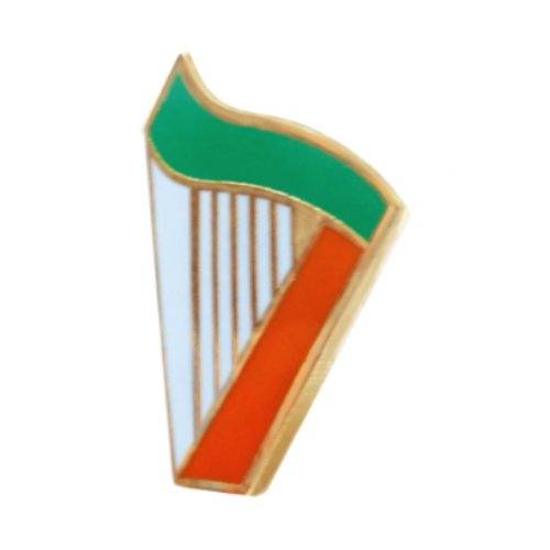 Image 1 of Irish Harp Musical Theme Enamel Badge Lapel Pin Set x 3