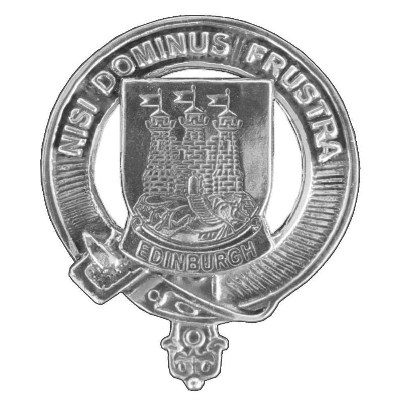 Image 1 of City Of Edinburgh Cap Crest Sterling Silver City Of Edinburgh Badge