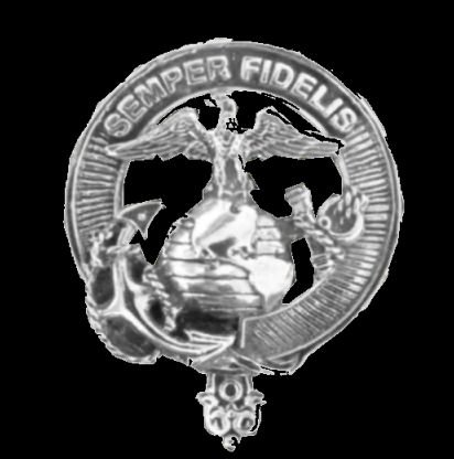 Image 0 of US Marine Corps Cap Crest Sterling Silver US Marine Corps Badge
