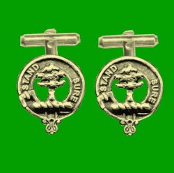 Anderson Clan Badge 10K Yellow Gold Anderson Clan Crest Cufflinks