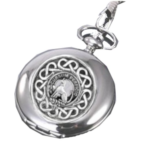 Image 1 of Anderson Clan Badge Pewter Clan Crest Hunter Pocket Watch