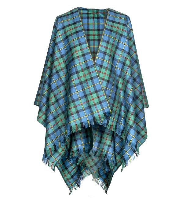 Image 3 of Strathearn Modern Tartan Lightweight Wool Cape Ladies Serape