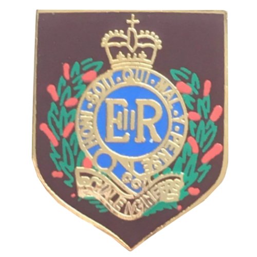 Image 1 of Royal Engineer Private British Military Shield Enamel Badge Lapel Pin Set x 3