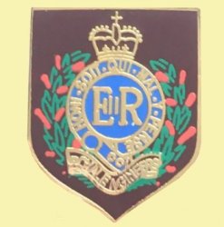 Royal Engineer Private British Military Shield Enamel Badge Lapel Pin Set x 3