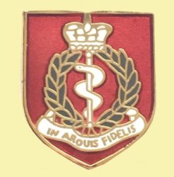Royal Army Medical Corps British Military Shield Enamel Badge Lapel Pin Set x 3