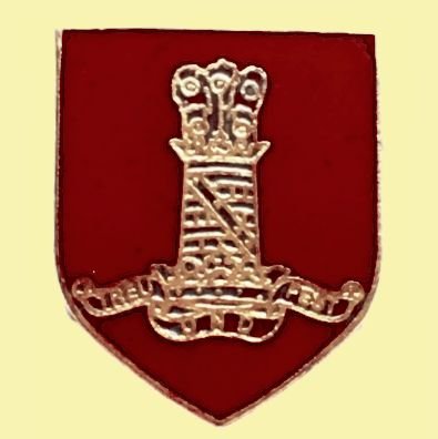 Image 0 of 11th Hussars Military Shield Enamel Badge Lapel Pin Set x 3