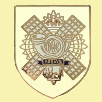 Image 0 of Highland Light Infantry British Military Shield Enamel Badge Lapel Pin Set x 3