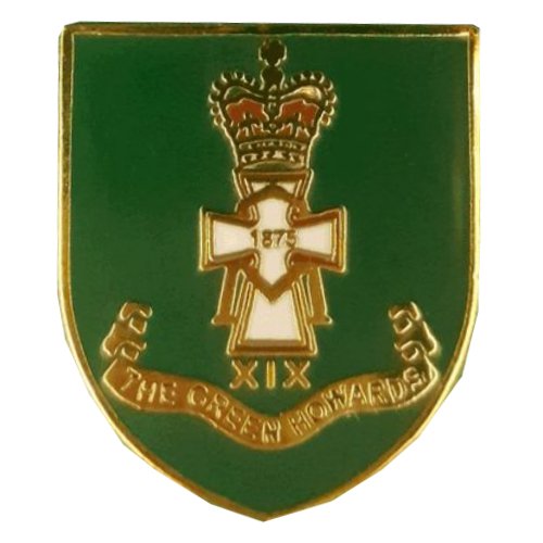 Image 1 of Green Howards British Military Shield Enamel Badge Lapel Pin Set x 3