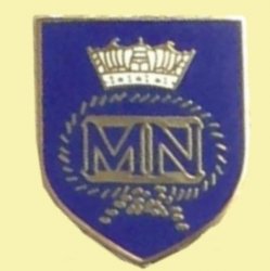 Merchant Navy British Military Shield Enamel Badge Lapel Pin Set x 3