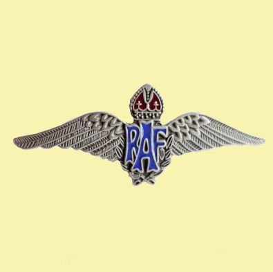 Image 0 of Royal Air Force Sweetheart Wings Military Badge Nickel Lapel Pin Set x 3