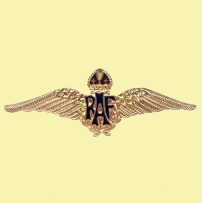 Image 0 of Royal Air Force Sweetheart Wings Military Badge Gilt Lapel Pin Set x 3