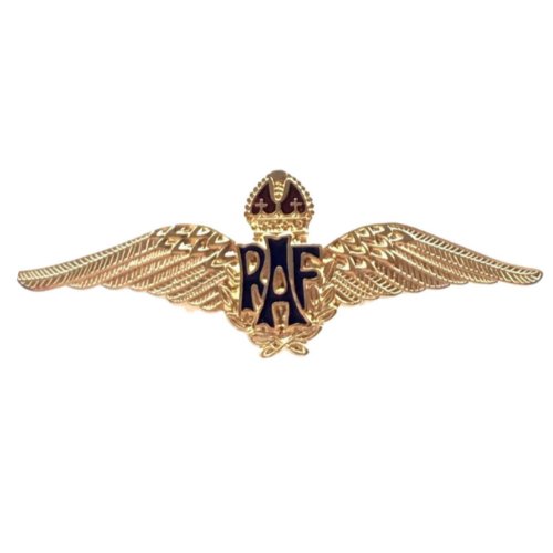 Image 1 of Royal Air Force Sweetheart Wings Military Badge Gilt Lapel Pin Set x 3