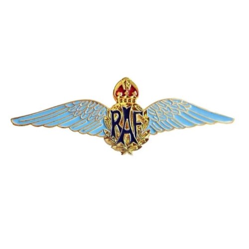 Image 1 of Royal Air Force Sweetheart Wings Military Badge Enamel Gilt Lapel Pin Set x 3