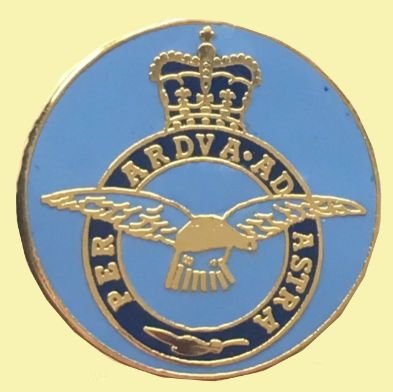 Image 0 of Royal Air Force British Military Round Enamel Badge Lapel Pin Set x 3