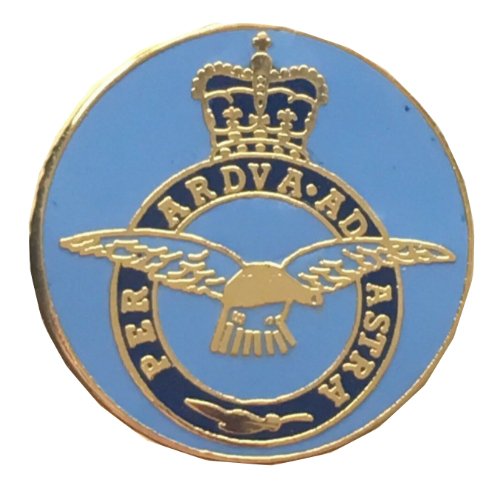 Image 1 of Royal Air Force British Military Round Enamel Badge Lapel Pin Set x 3