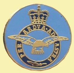 Royal Air Force British Military Round Enamel Badge Lapel Pin Set x 3