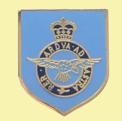 Image 0 of Royal Air Force British Military Shield Enamel Badge Lapel Pin Set x 3