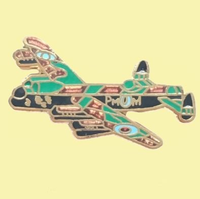 Image 0 of Lancaster Bomber Plane Military Enamel Badge Lapel Pin Set x 3