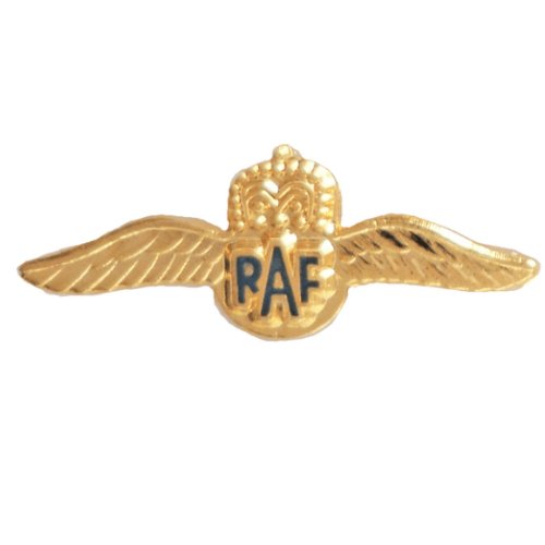 Image 1 of Royal Air Force Sweetheart Wings Military Badge Small Gilt Lapel Pin Set x 3