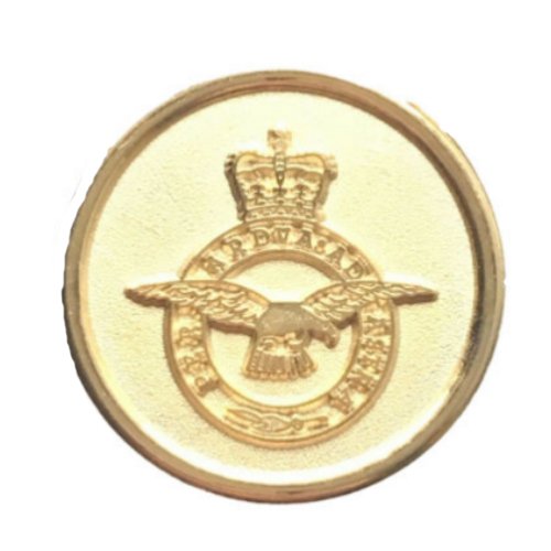 Image 1 of Royal Air Force British Military Round Enamel Gilt Badge Lapel Pin Set x 3