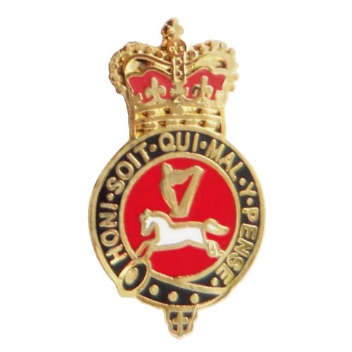 Image 1 of Queens Own Hussars British Military Enamel Badge Small Lapel Pin Set x 3
