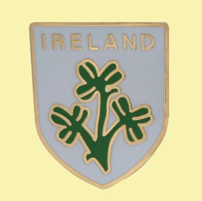 Image 0 of Ireland Shamorck Plant Shield Enamel Badge Lapel Pin Set x 3