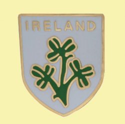Ireland Shamorck Plant Shield Enamel Badge Lapel Pin Set x 3