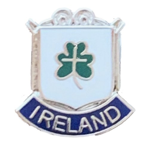 Image 1 of Ireland Ornate Framed Shamrock Enamel Badge Small Lapel Pin Set x 3
