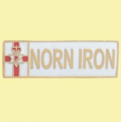 Norn Iron Northern Ireland Rectangle Enamel Badge Lapel Pin Set x 3