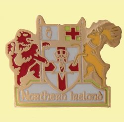 Northern Ireland Coat Of Arms Enamel Badge Lapel Pin Set x 3