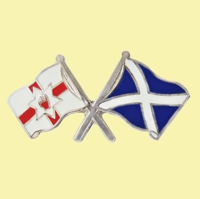 Image 0 of Northern Ireland Saltire Crossed Country Flags Friendship Lapel Pin Set x 3
