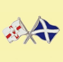 Northern Ireland Saltire Crossed Country Flags Friendship Lapel Pin Set x 3