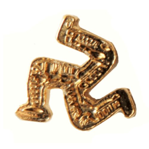 Image 1 of Isle Of Man Three Legs Badge Gilt Lapel Pin Set x 3